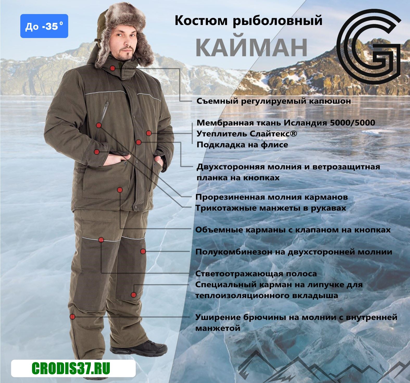 Костюм Кайман рыболовный
